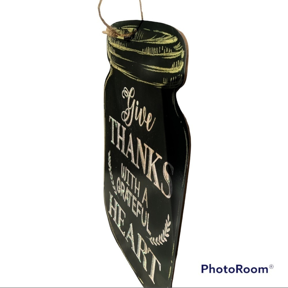 Mason Jar Wall Hanging Sign Inspirational Religious Country Phrase Black White - Picture 2 of 11